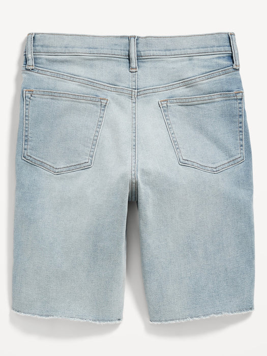 Slim 360° Stretch Ripped Cut-Off Jean Shorts for Boys (At Knee)