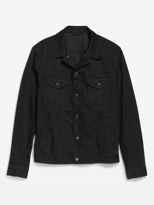 Built-In Flex Black Jean Jacket for Men