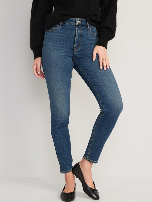 High-Waisted Built-In Warm Rockstar Super-Skinny Jeans