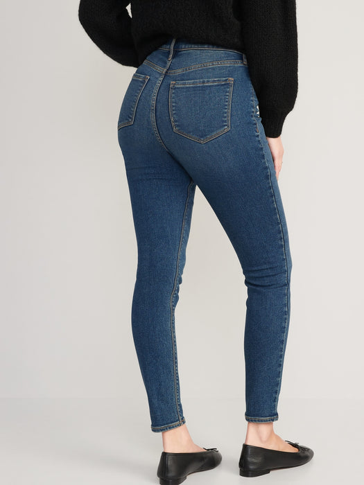 High-Waisted Built-In Warm Rockstar Super-Skinny Jeans