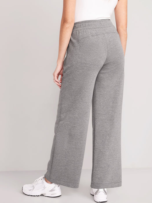 High-Waisted Dynamic Fleece Wide-Leg Pants for Women