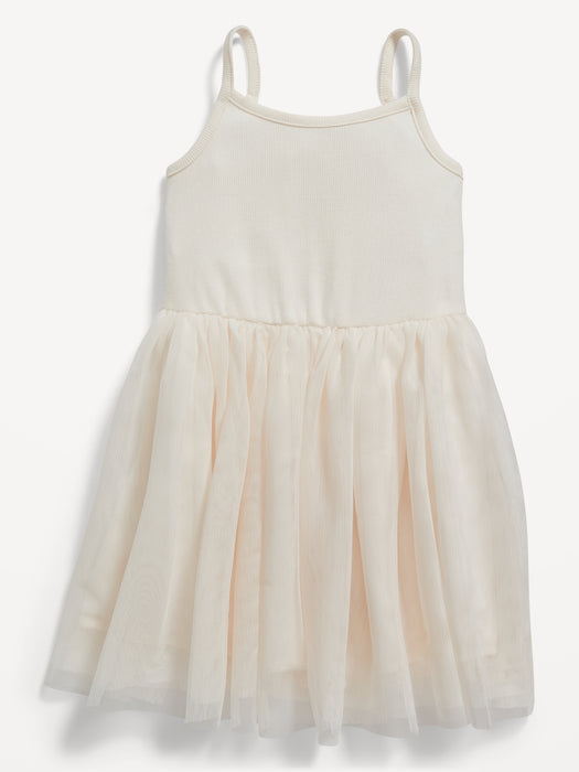 Fit & Flare Rib-Knit Cami Tutu Dress for Toddler Girls