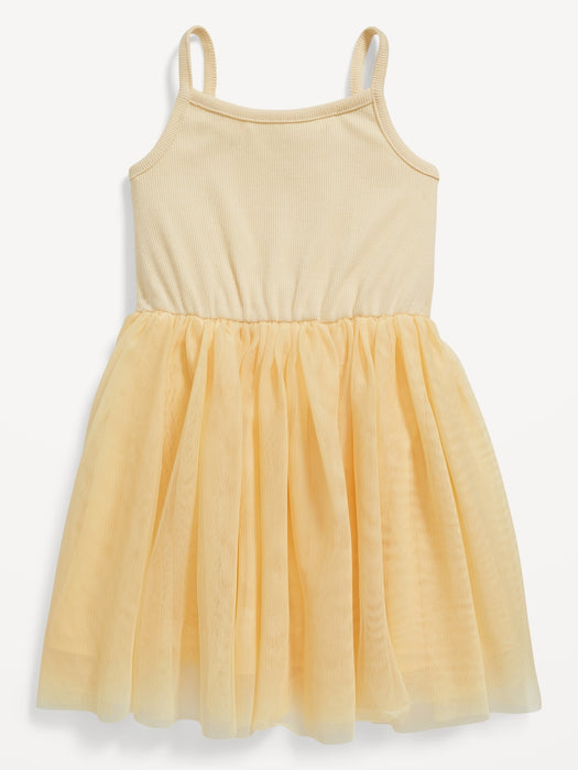 Fit & Flare Rib-Knit Cami Tutu Dress for Toddler Girls