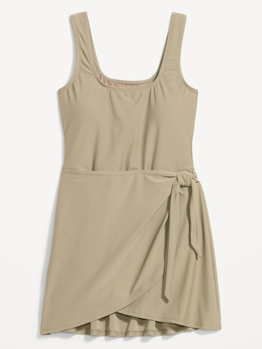 Wrap-Front Swimsuit Dress for Women