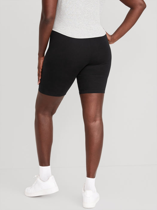 High-Waisted Jersey Biker Shorts 3-Pack -- 8-inch inseam