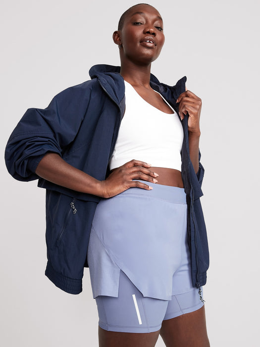 High-Waisted 2-in-1 StretchTech Run Shorts + Biker Shorts for Women -- 3-inch inseam