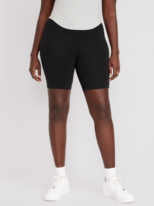 High-Waisted Jersey Biker Shorts 3-Pack -- 8-inch inseam