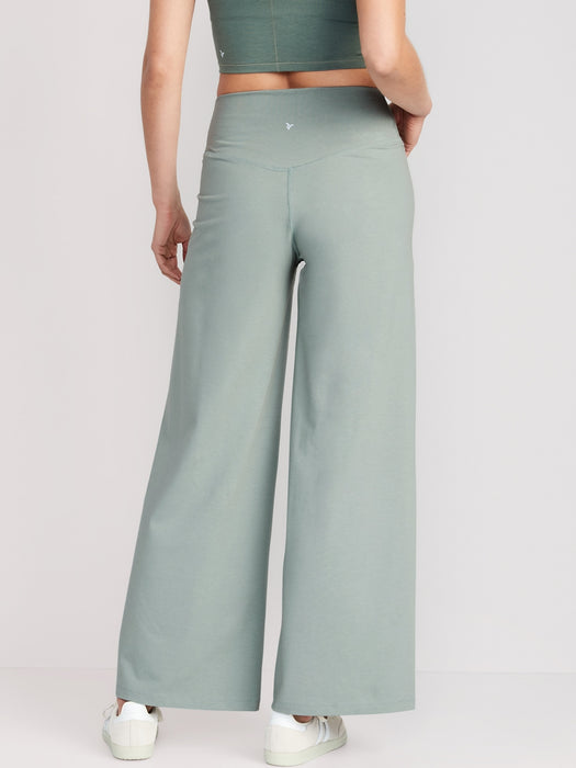 Extra High-Waisted PowerChill Hidden-Pocket Wide-Leg Yoga Pants