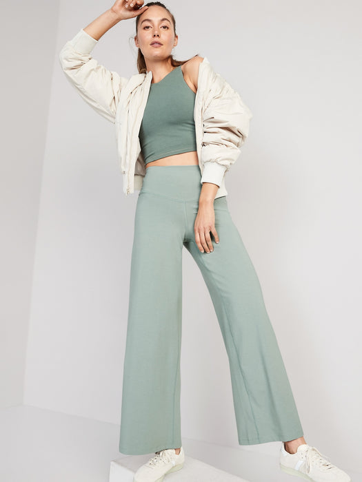 Extra High-Waisted PowerChill Hidden-Pocket Wide-Leg Yoga Pants for Women