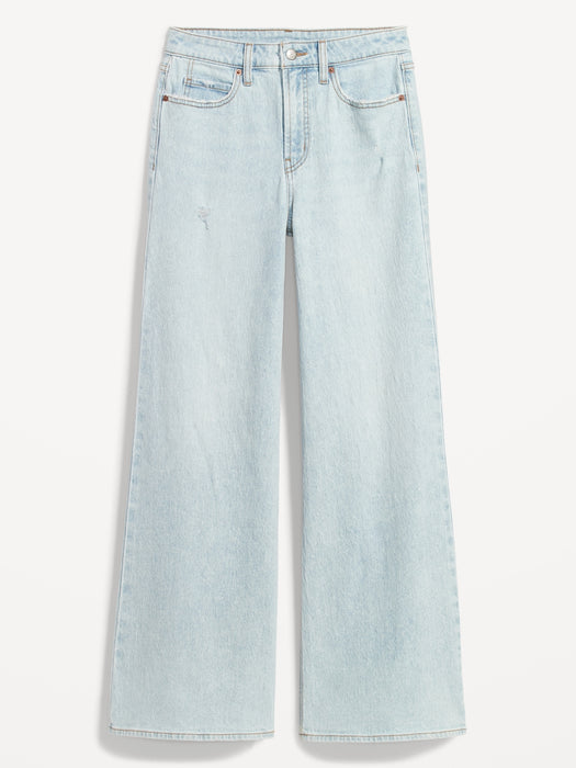Extra High-Waisted A-Line Wide-Leg Jeans for Women