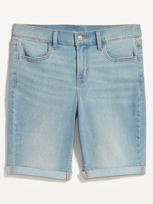 Mid-Rise Wow Jean Shorts for Women -- 9-inch inseam