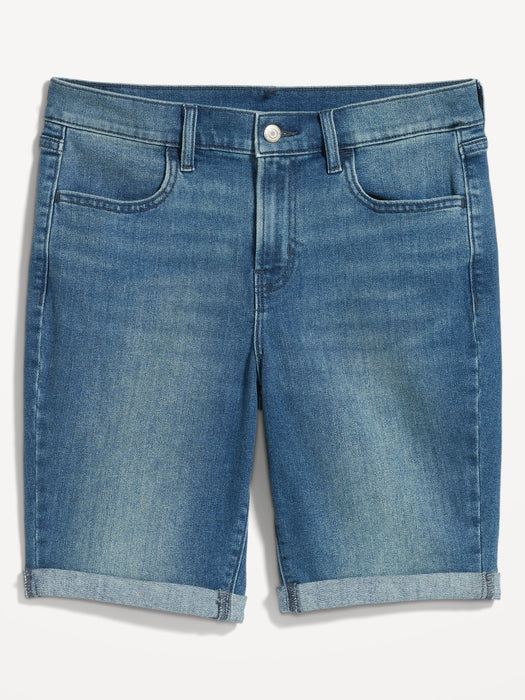 Mid-Rise Wow Jean Shorts for Women -- 9-inch inseam