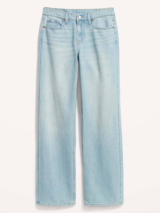 Mid-Rise Baggy Loose Jeans for Women