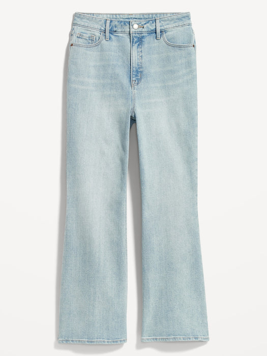 Higher High-Waisted Cropped Flare Jeans for Women