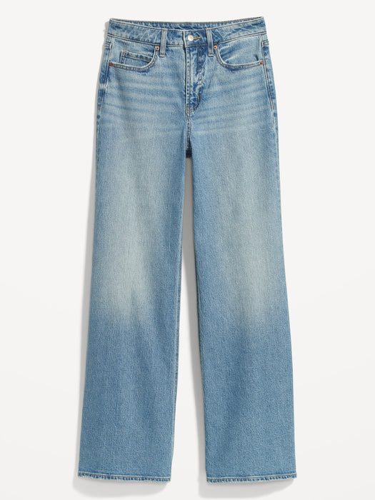 Extra High-Waisted A-Line Wide-Leg Jeans for Women