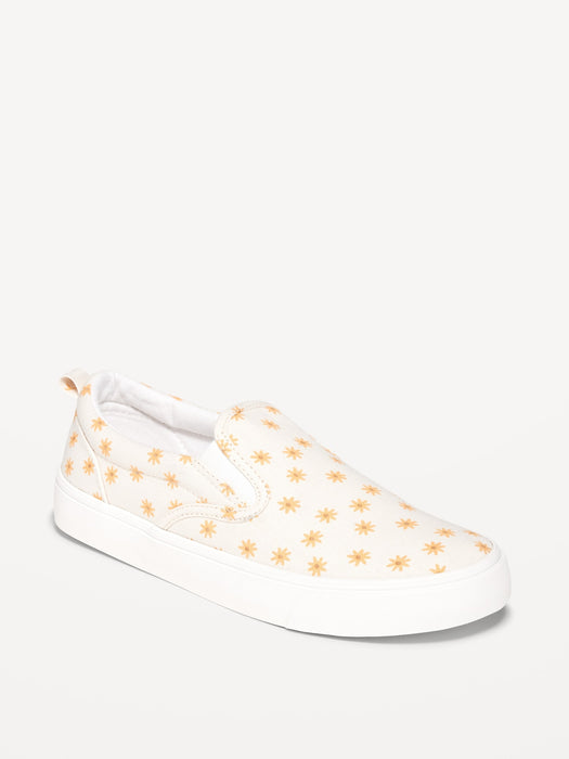 Printed Canvas Slip-On Sneakers for Girls