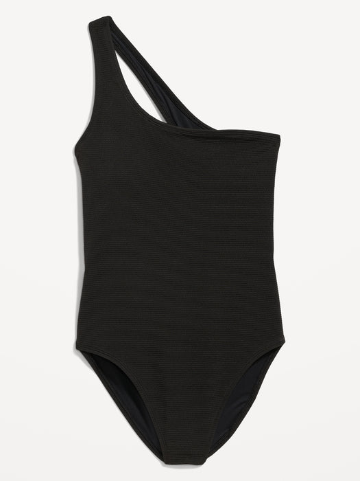One-Shoulder Pucker Swimsuit for Women