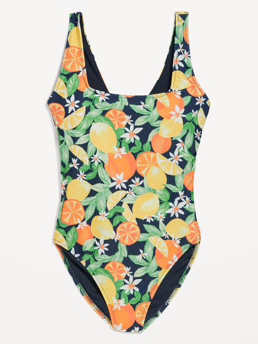 Matching Twist-Back Cutout One-Piece Swimsuit for Women