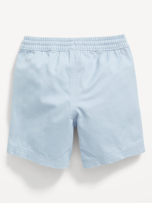 Functional-Drawstring Twill Shorts for Toddler Boys