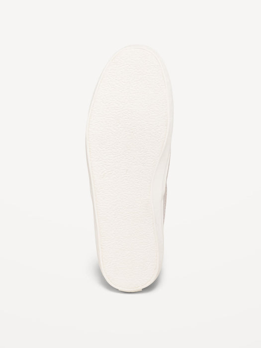 Perforated Faux-Suede Slip-On Sneakers for Women