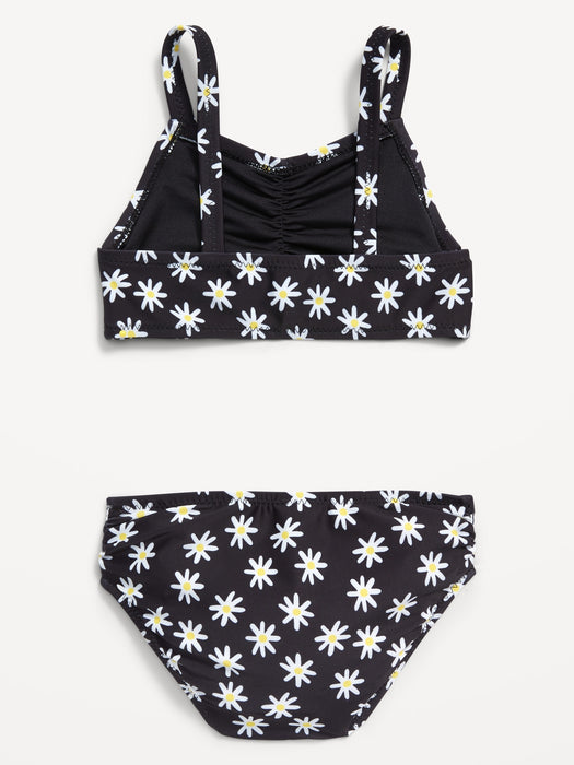 Printed Side-Ruched Bikini Swim Set for Toddler & Baby