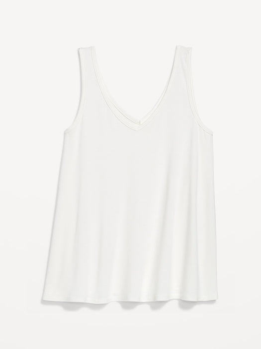 Sleeveless Luxe V-Neck Swing T-Shirt for Women
