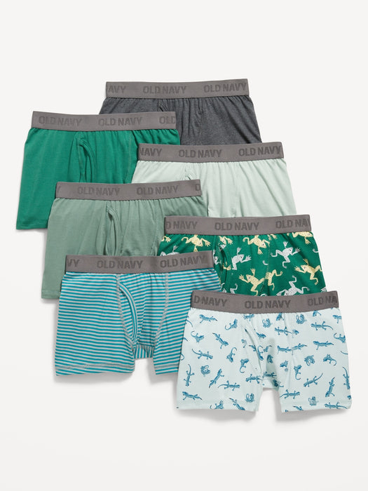 Printed Boxer-Briefs Underwear 7-Pack for Boys