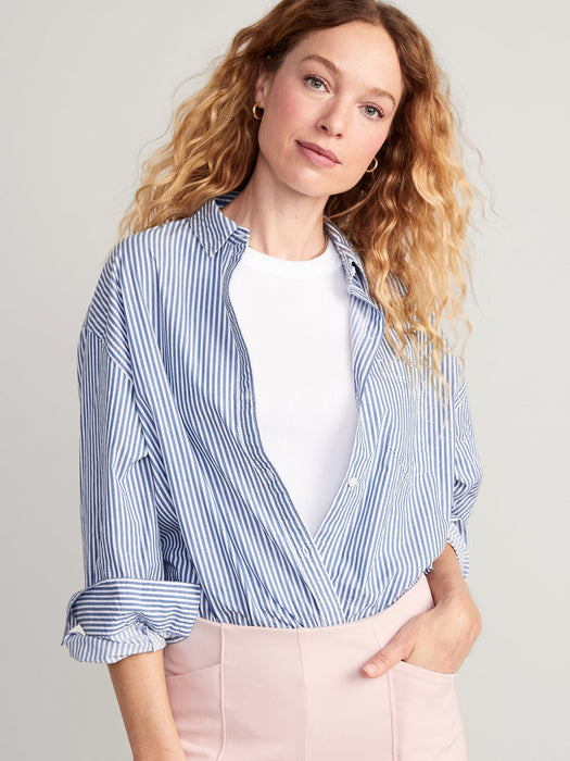 Oversized Button-Down Boyfriend Shirt