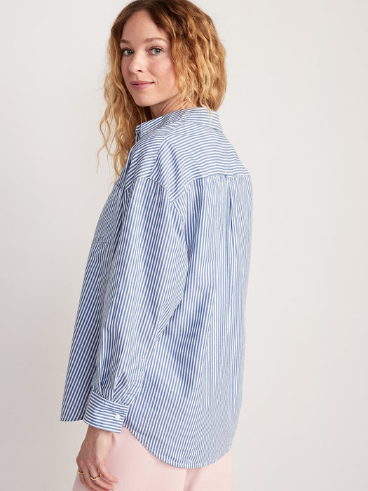 Oversized Button-Down Boyfriend Shirt