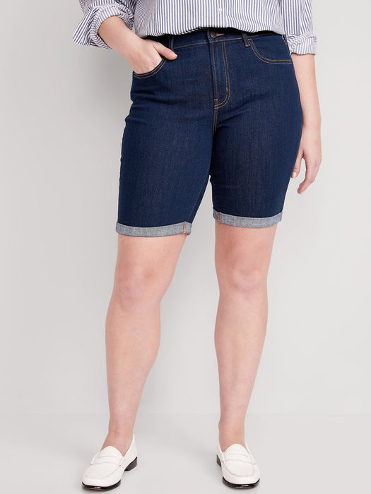 Mid-Rise Wow Jean Shorts for Women -- 9-inch inseam