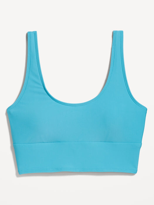 Matching Scoop-Neck Longline Bikini Swim Top for Women