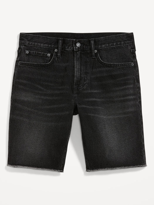 Slim Built-In Flex Black Cut-Off Jean Shorts for Men -- 9.5-inch inseam