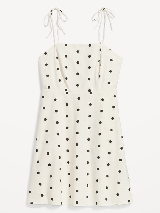 Fit & Flare Tie-Strap Printed Mini Dress for Women