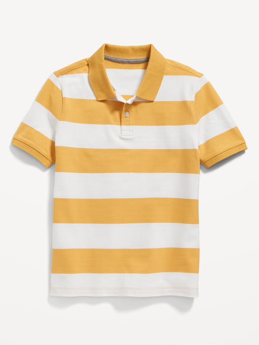 Striped Short-Sleeve Rugby Polo Shirt for Boys