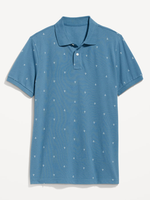 Printed Classic Fit Pique Polo for Men