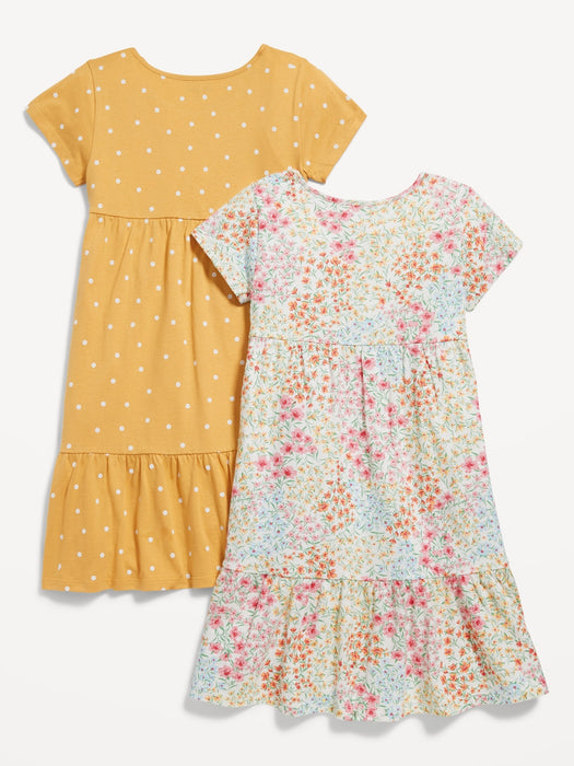 Printed Jersey-Knit Swing Dress 2-Pack for Girls