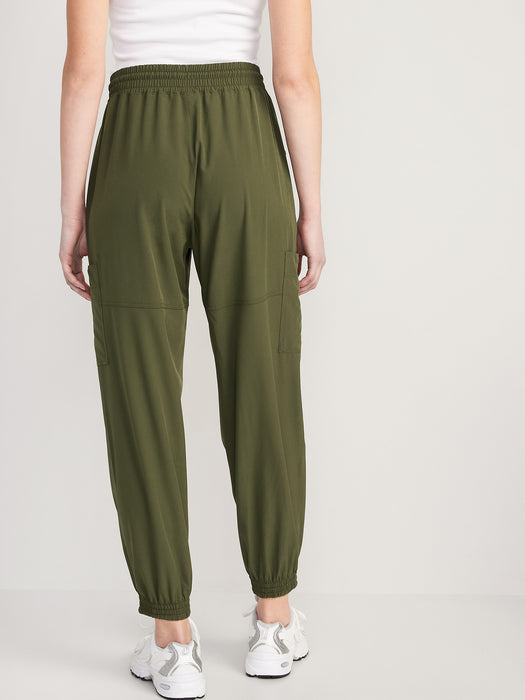 Extra High-Waisted StretchTech Cargo Jogger Pants for Women