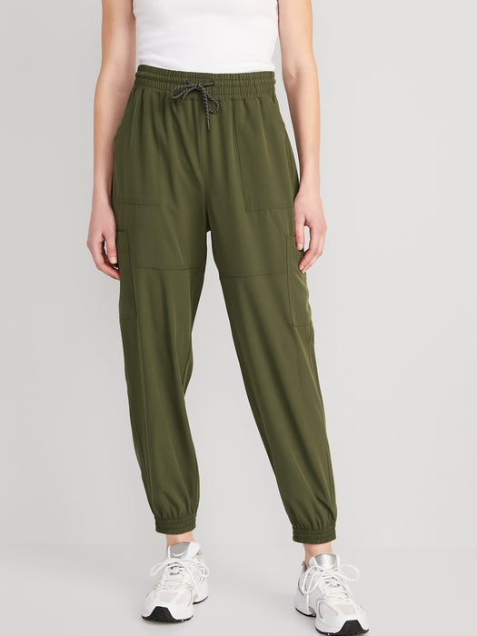 Extra High-Waisted StretchTech Cargo Jogger Pants for Women