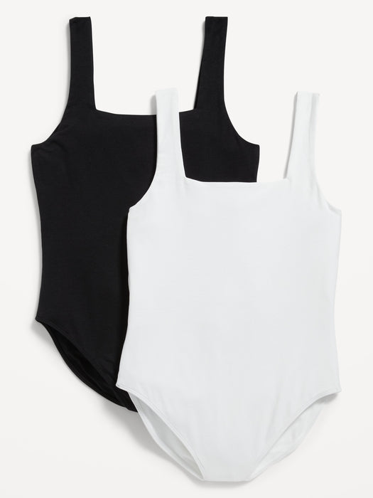 Sleeveless Square-Neck Bodysuit for Women