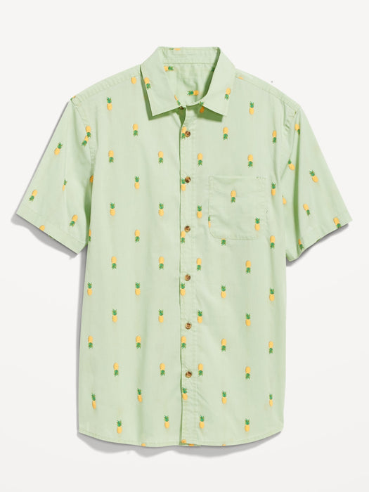 Regular Fit Built-In Flex Everyday Poplin Shirt for Men