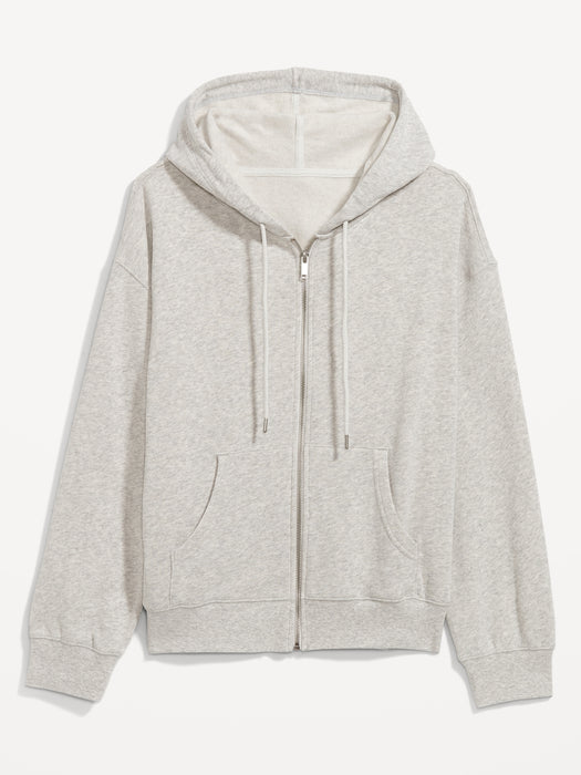 Slouchy Fleece Full-Zip Hoodie for Women