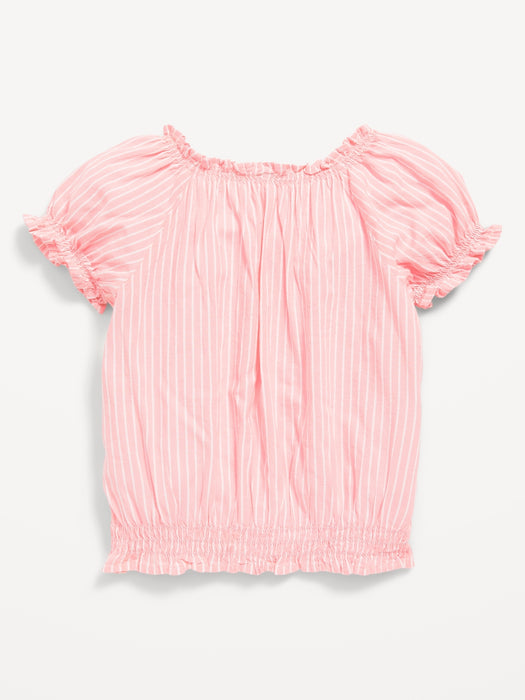Matching Short-Sleeve Striped Smocked Top for Girls