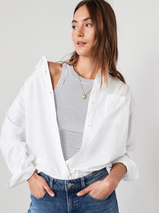 Oversized Button-Down Boyfriend Shirt