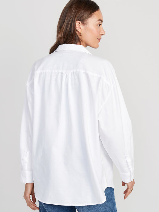 Oversized Button-Down Boyfriend Shirt