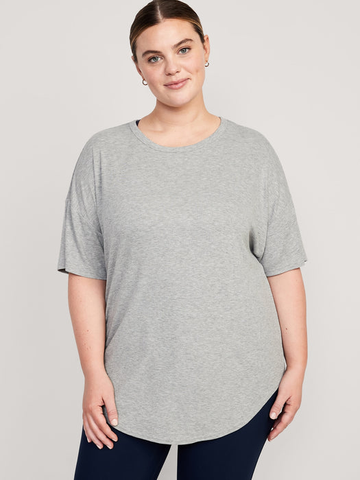 UltraLite Rib-Knit Tunic T-Shirt for Women