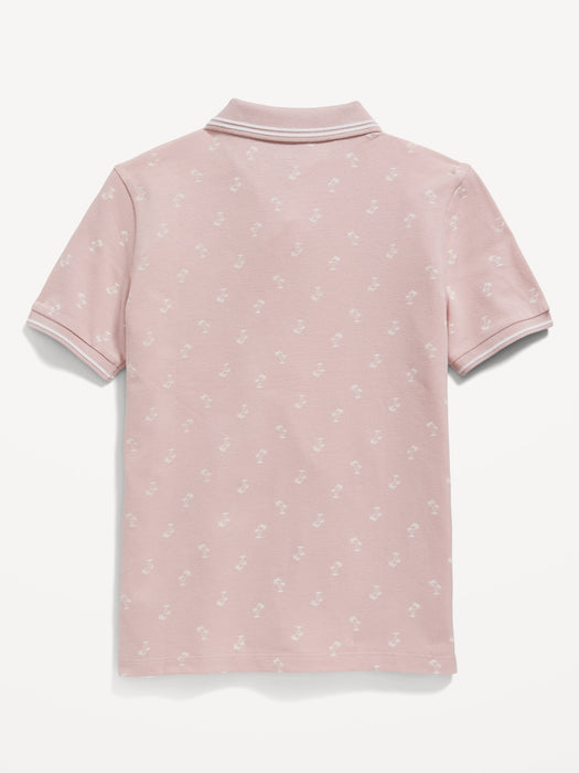 Short-Sleeve Printed Polo Shirt for Boys