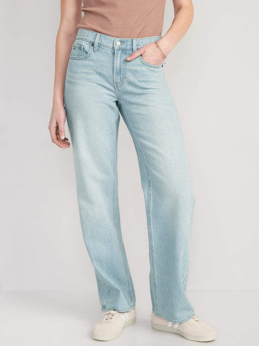 Mid-Rise Baggy Loose Jeans for Women