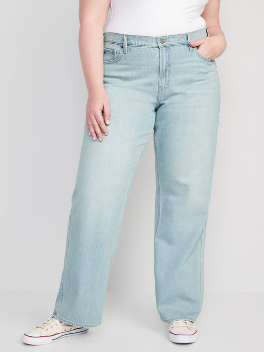 Mid-Rise Baggy Loose Jeans for Women