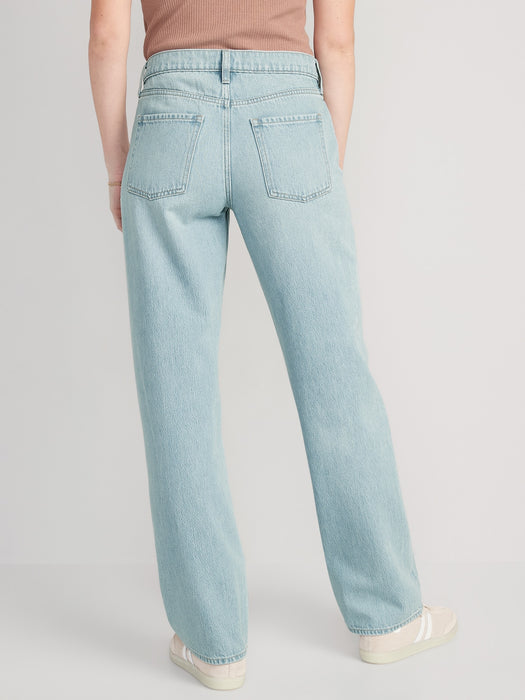 Mid-Rise Baggy Loose Jeans for Women