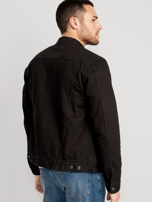 Built-In Flex Black Jean Jacket for Men